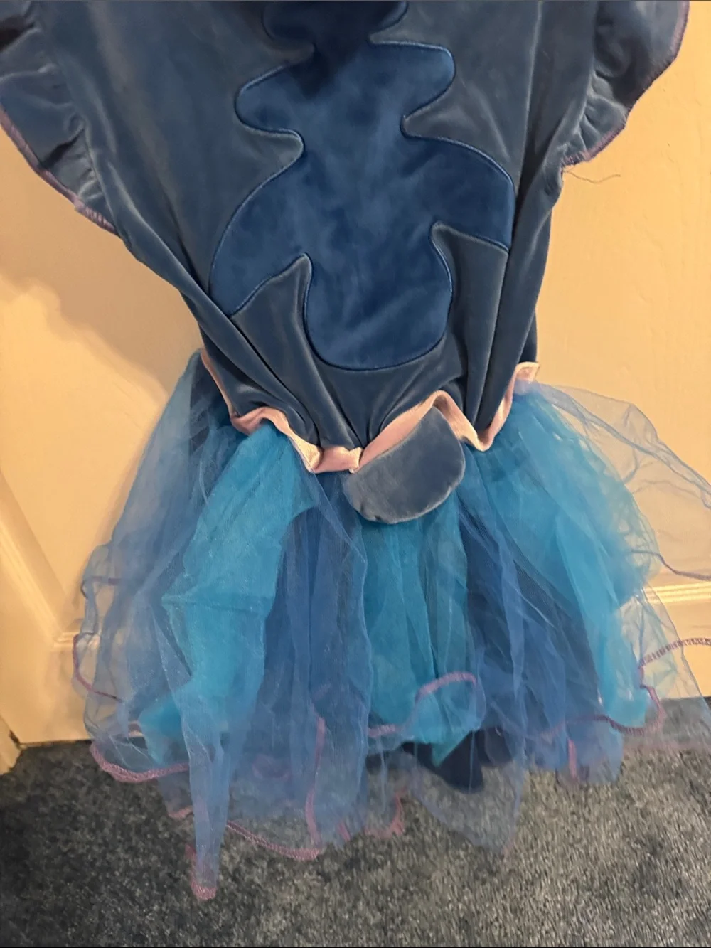 Disney Blue Stitch-Inspired Tulle Dress Costume with Hood - Picture 4 of 5